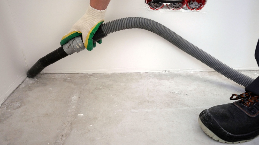vacuuming after renovation project