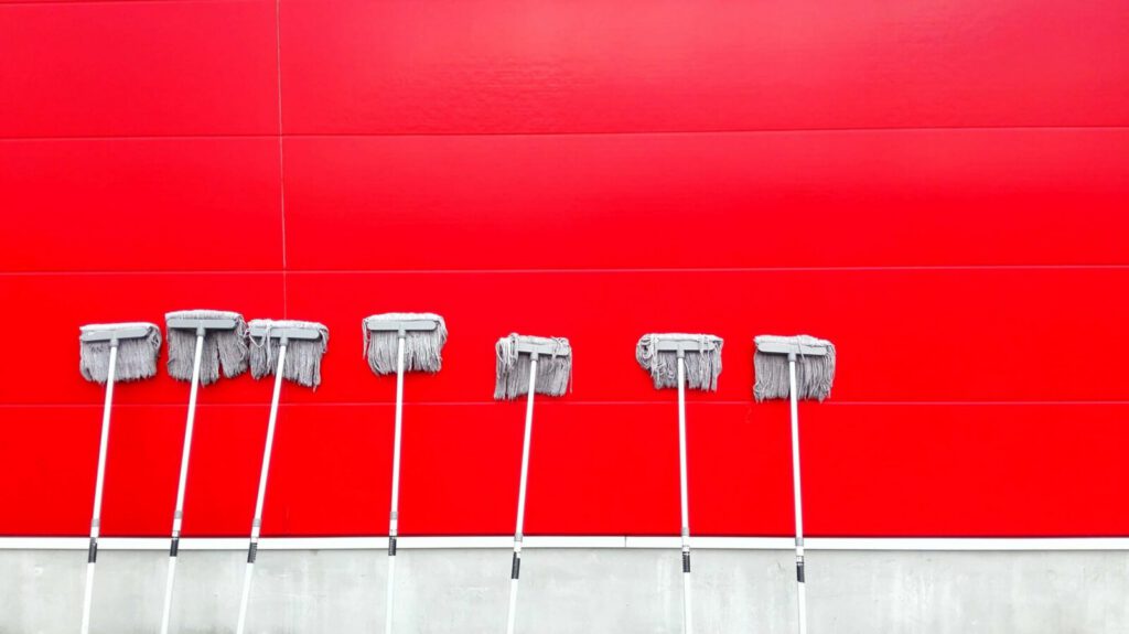 6 Ways a Cleaning Service Can Benefit Your Family 6 brooms that represent benefits of cleaning service