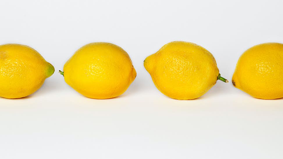 cleaning a microwave with lemon citrus
