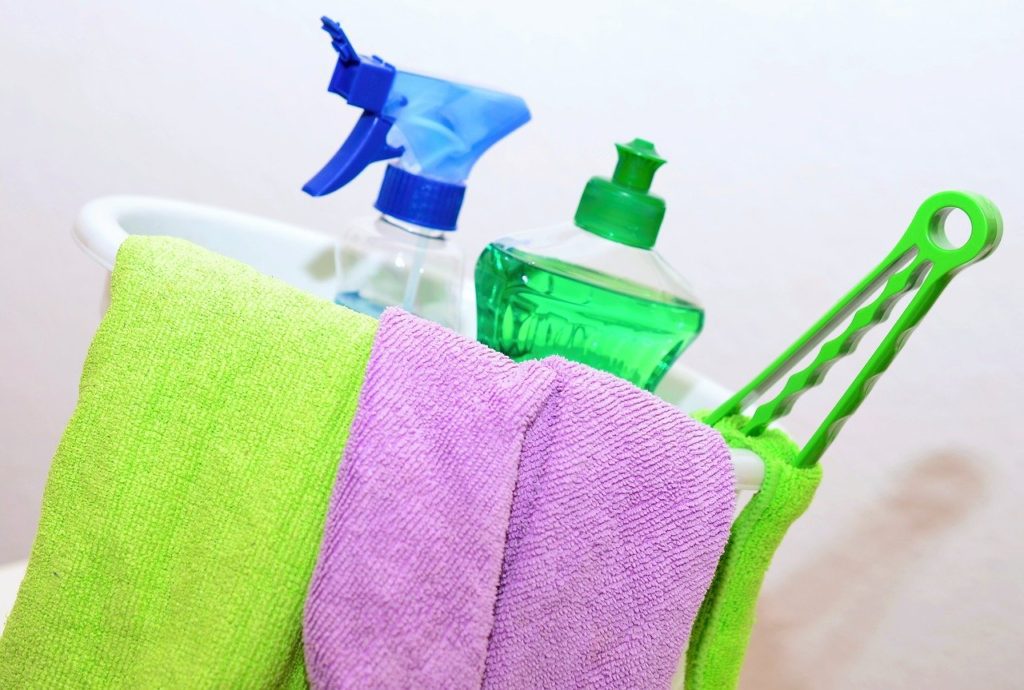 cleaning supplies to get rid of when trying to prepare your house for a baby