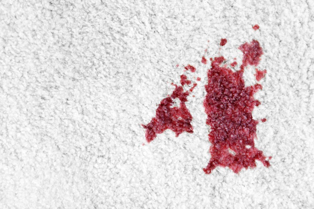 blood on carpet