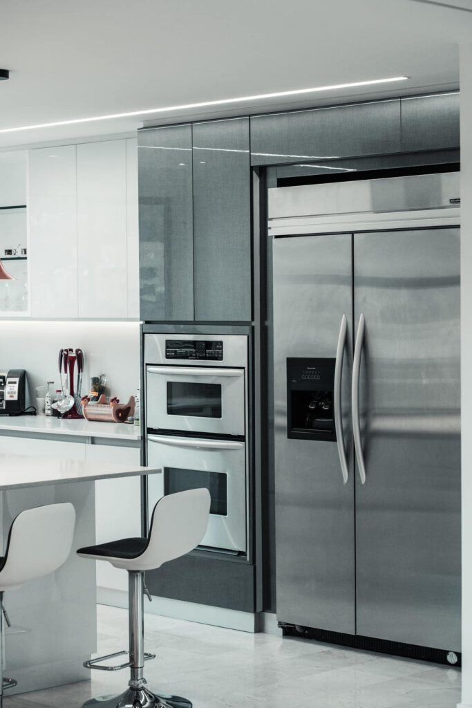 clean stainless steel appliances