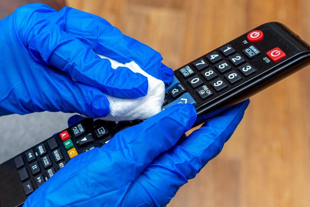cleaning tv remote