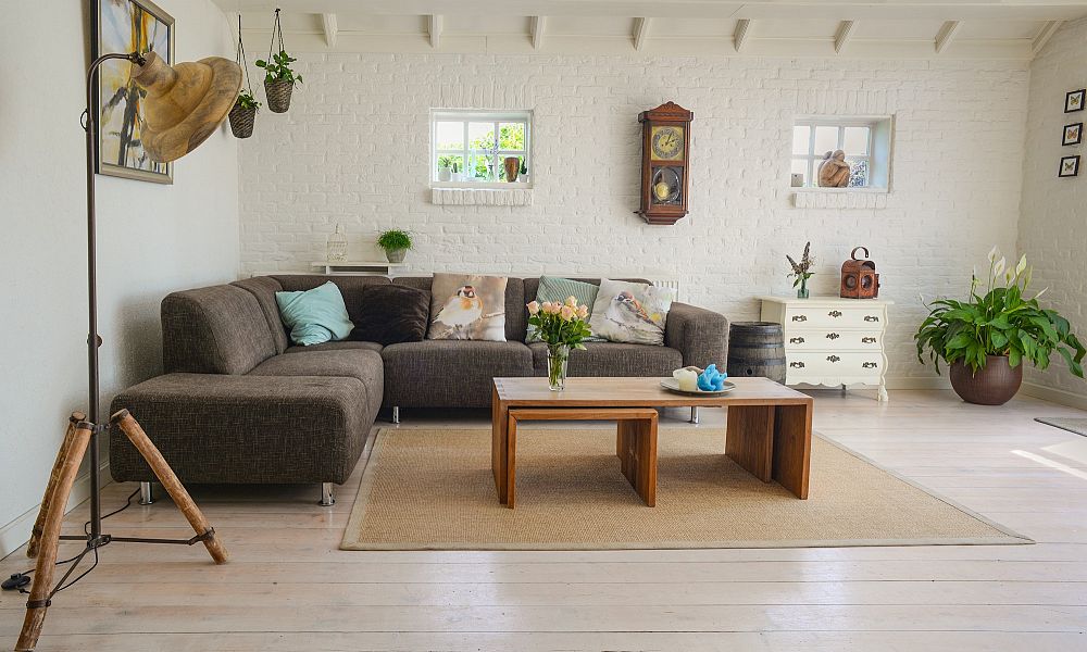 brown wooden center table